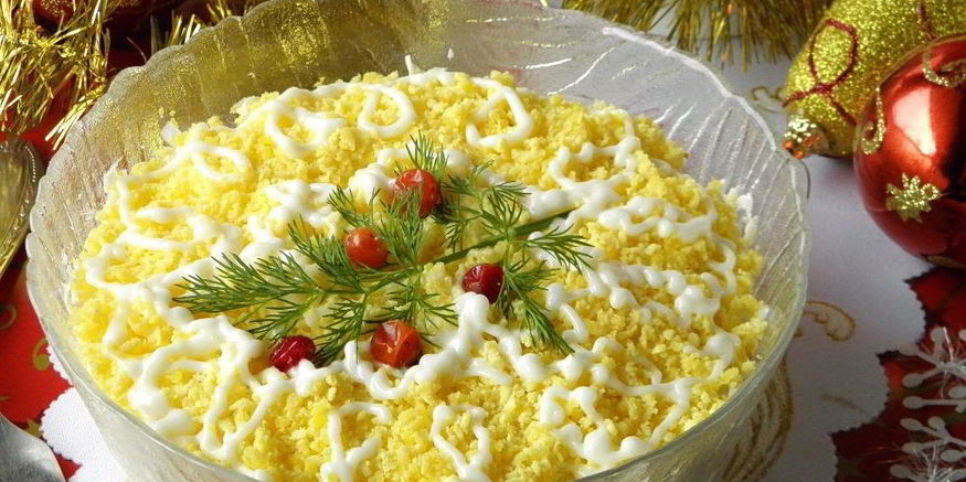 Рецепт салата мимоза новогодний