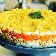 Рецепт Салата Мимоза с горбушей и сыром