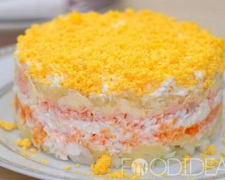 Салат Мимоза с картошкой