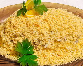 Салат Мимоза с консервой и сливочным маслом