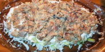 салат мимоза с консервой и сливочным маслом