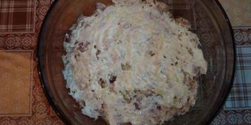 салат мимоза с копченой скумбрией