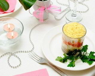 Салат Мимоза с крабами