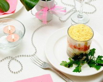 Салат Мимоза с крабами