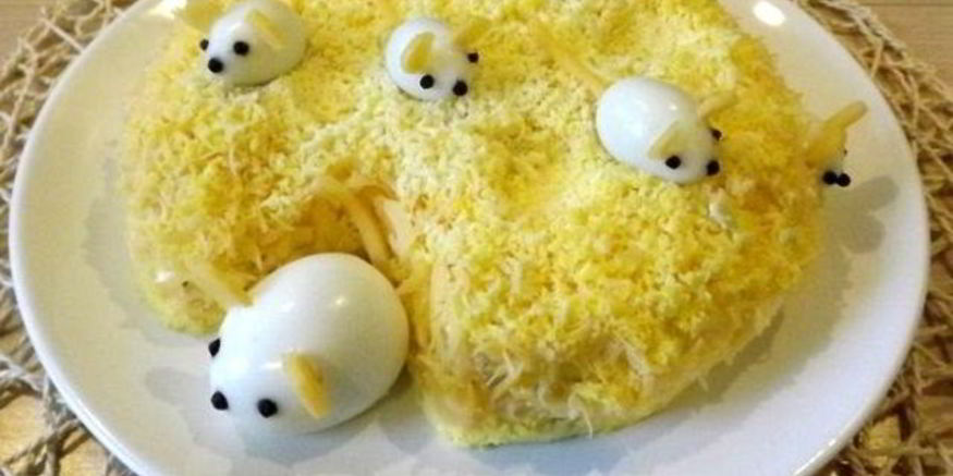 Рецепт салата мимоза с мышками