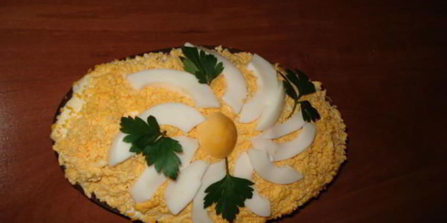 Рецепт салата мимоза с плавленным сыром