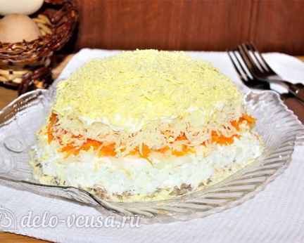 Салат Мимоза с сардиной