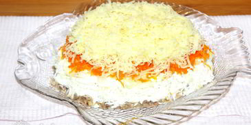 салат мимоза с сардиной