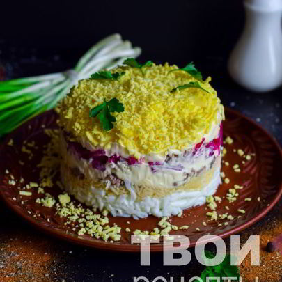 Салат мимоза с сыром