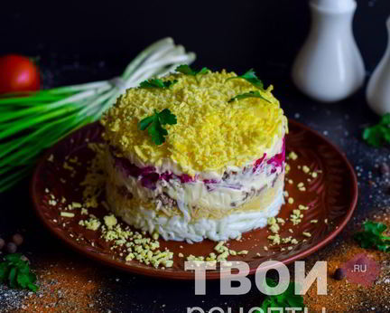 Салат мимоза с сыром