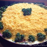 Рецепт Салата Мимоза с яблоком