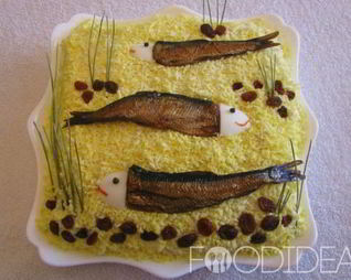 Салат Мимоза со шпротами