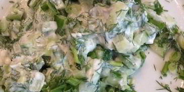 салат огуречный с мацони