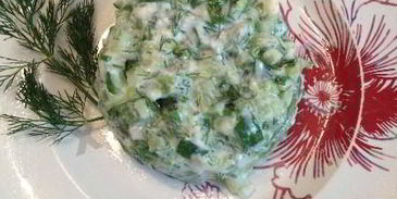 салат огуречный с мацони