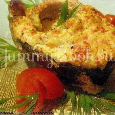 Форель под крабовой шубкой