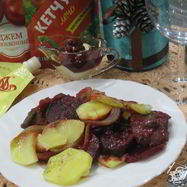 Рецепт Мяса под шубой Зимняя клюква