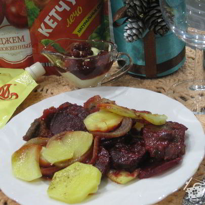 Мясо под шубой Зимняя клюква