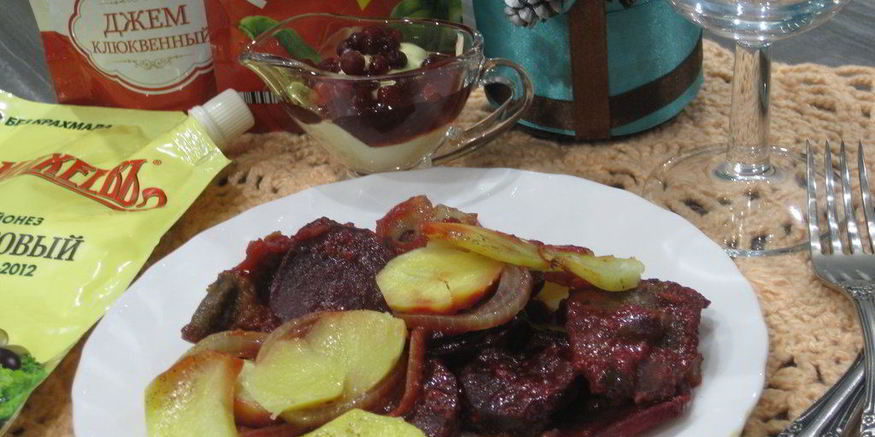 Рецепт мяса под шубой зимняя клюква