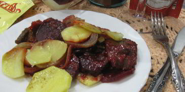 мясо под шубой зимняя клюква