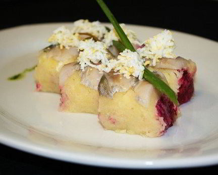 Роллы с сельдью под шубой