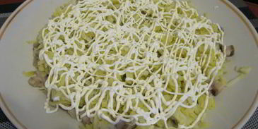 сельдь под шубой из помидор