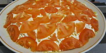 сельдь под шубой из помидор