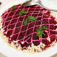 Рецепт Сельди под шубой с орехами