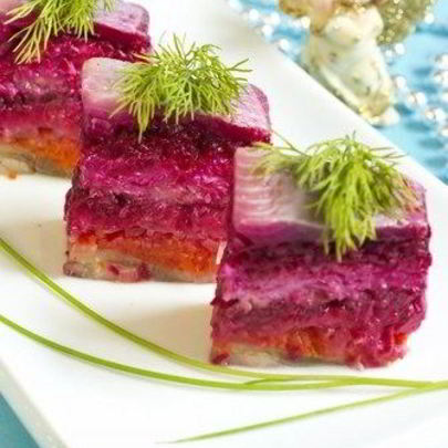 Сельдь под шубой с сыром