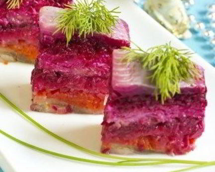 Сельдь под шубой с сыром