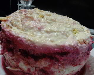 Селедка под шубой без картофеля с яйцами