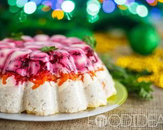 Селедка под шубой с желатином