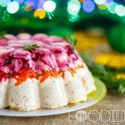 Селедка под шубой с желатином