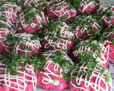 Селедка под шубой шариками