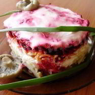 Рецепт Соленых груздей под шубой с соевым майонезом