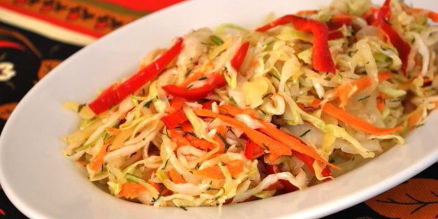 Рецепт салата с капустой пестренький