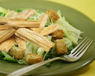 Постный Цезарь со спаржей