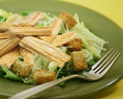 Постный Цезарь со спаржей