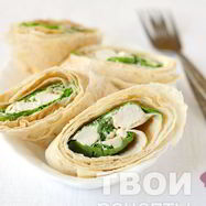 Рецепт Роллов из лаваша Цезарь