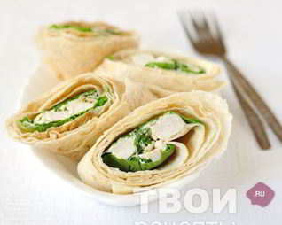 Роллы из лаваша Цезарь