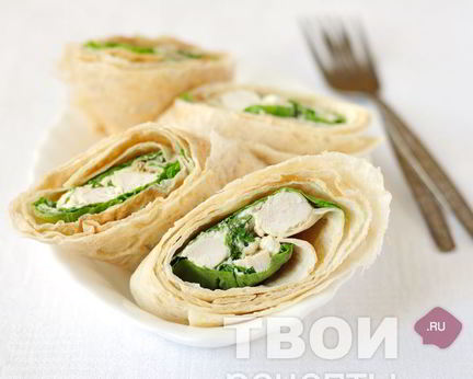 Роллы из лаваша Цезарь