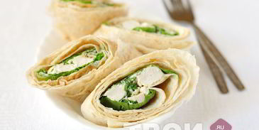 роллы из лаваша цезарь