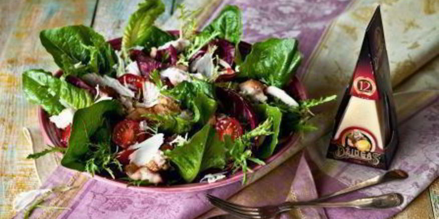 Рецепт салата цезарь с беконом и сыром джюгас