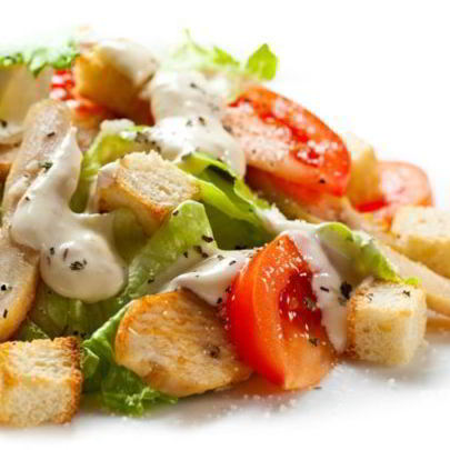 Салат Цезарь с креветками