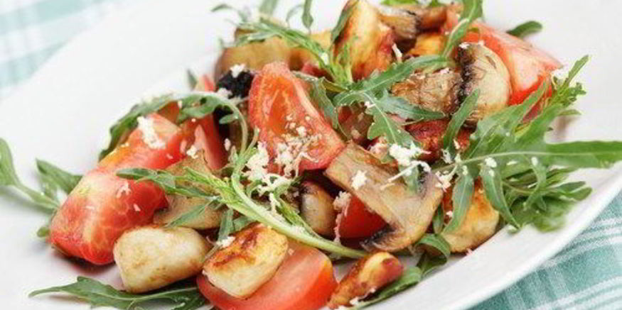 Рецепт салата цезарь с курицей и шампиньонами