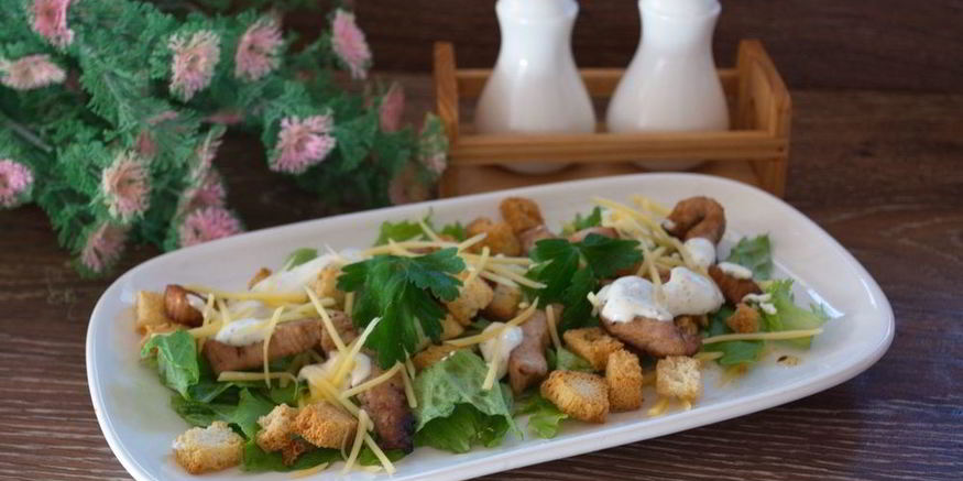 Рецепт салата цезарь с курицей классический