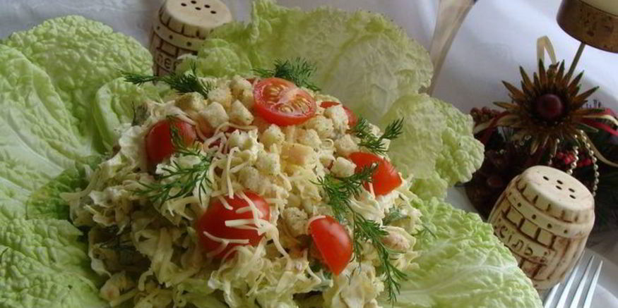 Рецепт цезаря по-домашнему с пекинской капустой и куриной грудкой