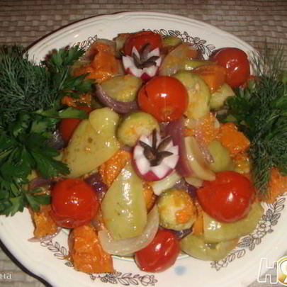 Теплый салат Зимняя радость