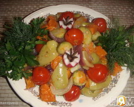 Теплый салат Зимняя радость