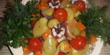 теплый салат зимняя радость