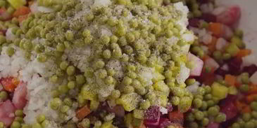 домашний винегрет с фасолью